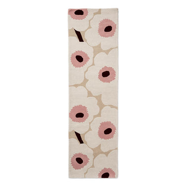 Marimekko løper, Unikko Beige/Pink 132402 – hele teppet