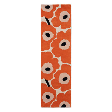 Marimekko løper, Unikko Orange Red 132403 – hele teppet