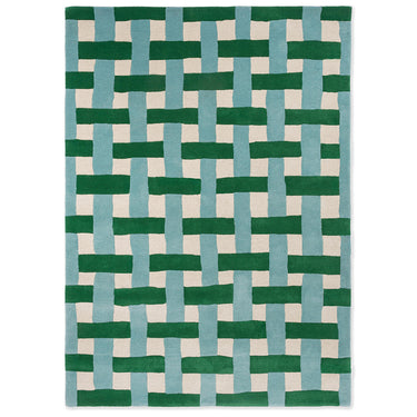 BASKETWEAVE EMERALD/AQUAMARINE 1