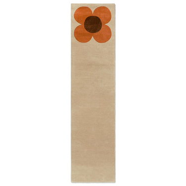 Orla Kiely løper, Flower Placement Pumpkin/Ecru 158203 – hele teppet