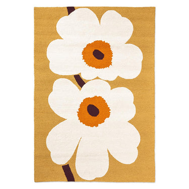 Marimekko utendørsteppe, Unikko Anniversary Honey 433001 – hele teppet