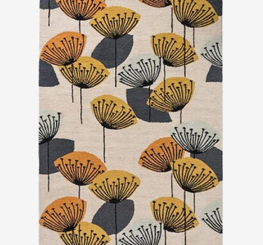SANDERSON UTENDØRSTEPPE, DANDELION CLOCKS OCHRE/SILVER 445803