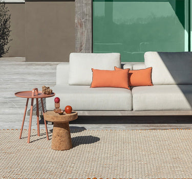 Lace Utendørsteppe – Tricolore White / Sand / Mango