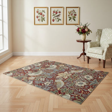 William Morris & Co  Strawberry Thief Crimson